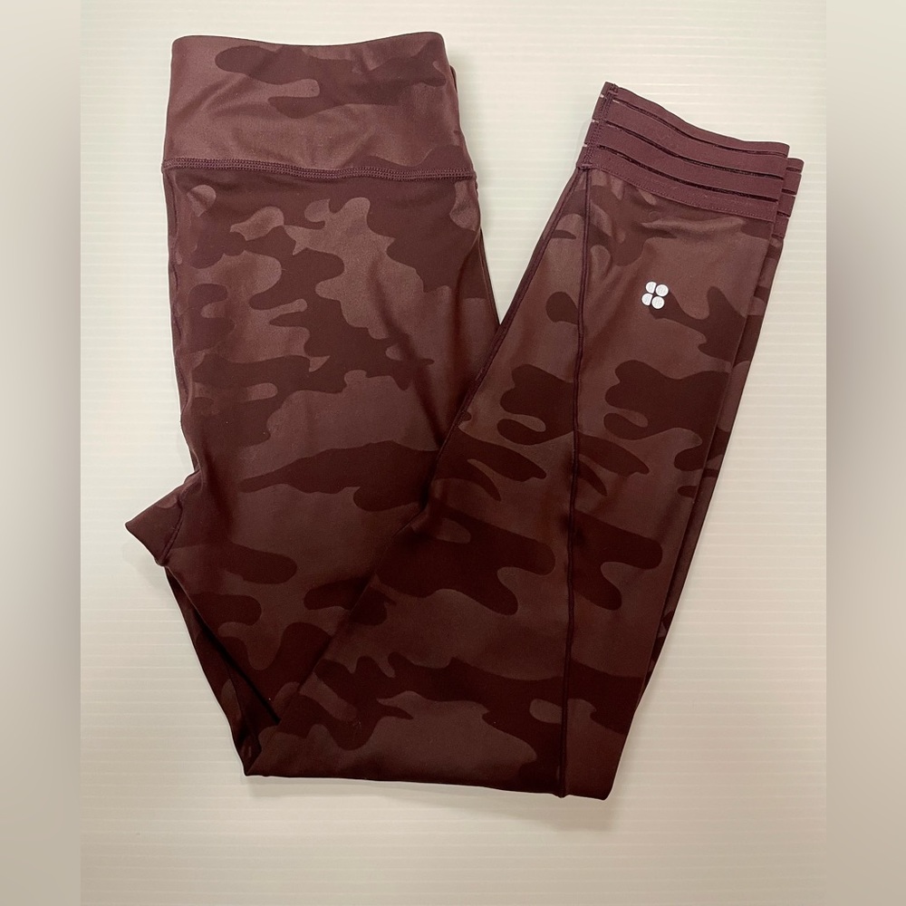 Sweaty Betty 7/8 Leggings Deep Purple/Brown Size Small